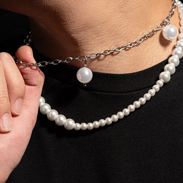 Mens Pearl Necklace with Pendant Best Pearl Pendant Men