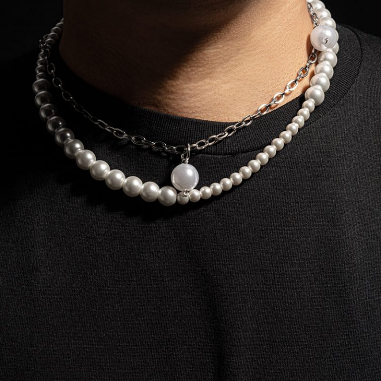 Mens Pearl Necklace With Pendant Best Pearl Pendant Men 8696