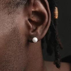 Single Pearl Earring Men Amazing Pearl Earrings for Men