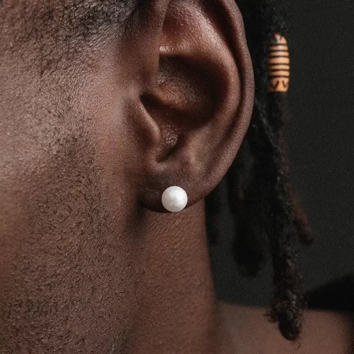 Single Pearl Earring Men Amazing Pearl Earrings for Men