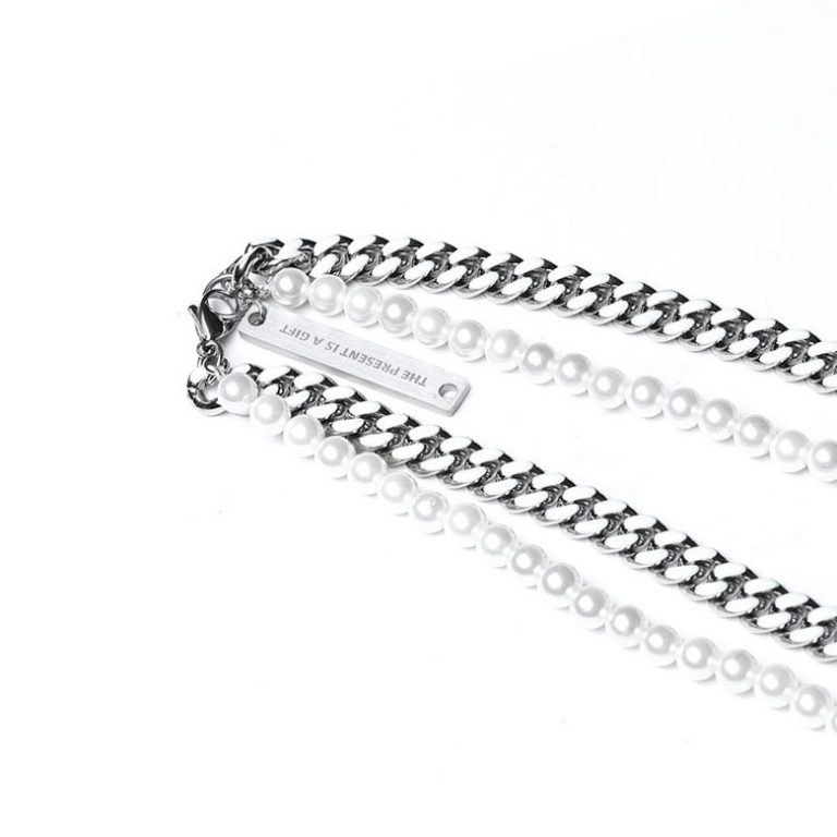 Pearl Necklace Choker Men Best Cross Pearl Necklace