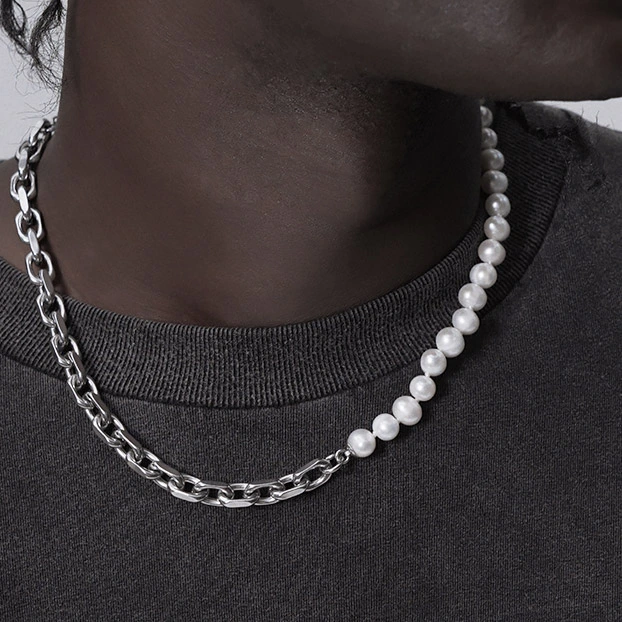 Simple Pearl Necklace Men Women Choker – JazzyAndGlitzy