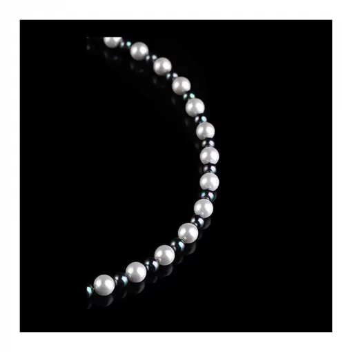 Black White Pearl Chain for Men