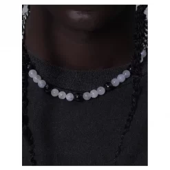 Cuban Necklace with Moonstone for Men