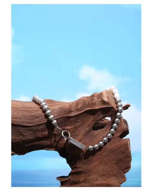 Men Titanium Pearl Necklace | Best Stunning Hiphop Necklace