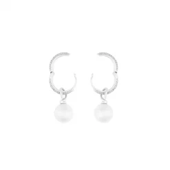 Men's Shell Pearl Earrings with S925