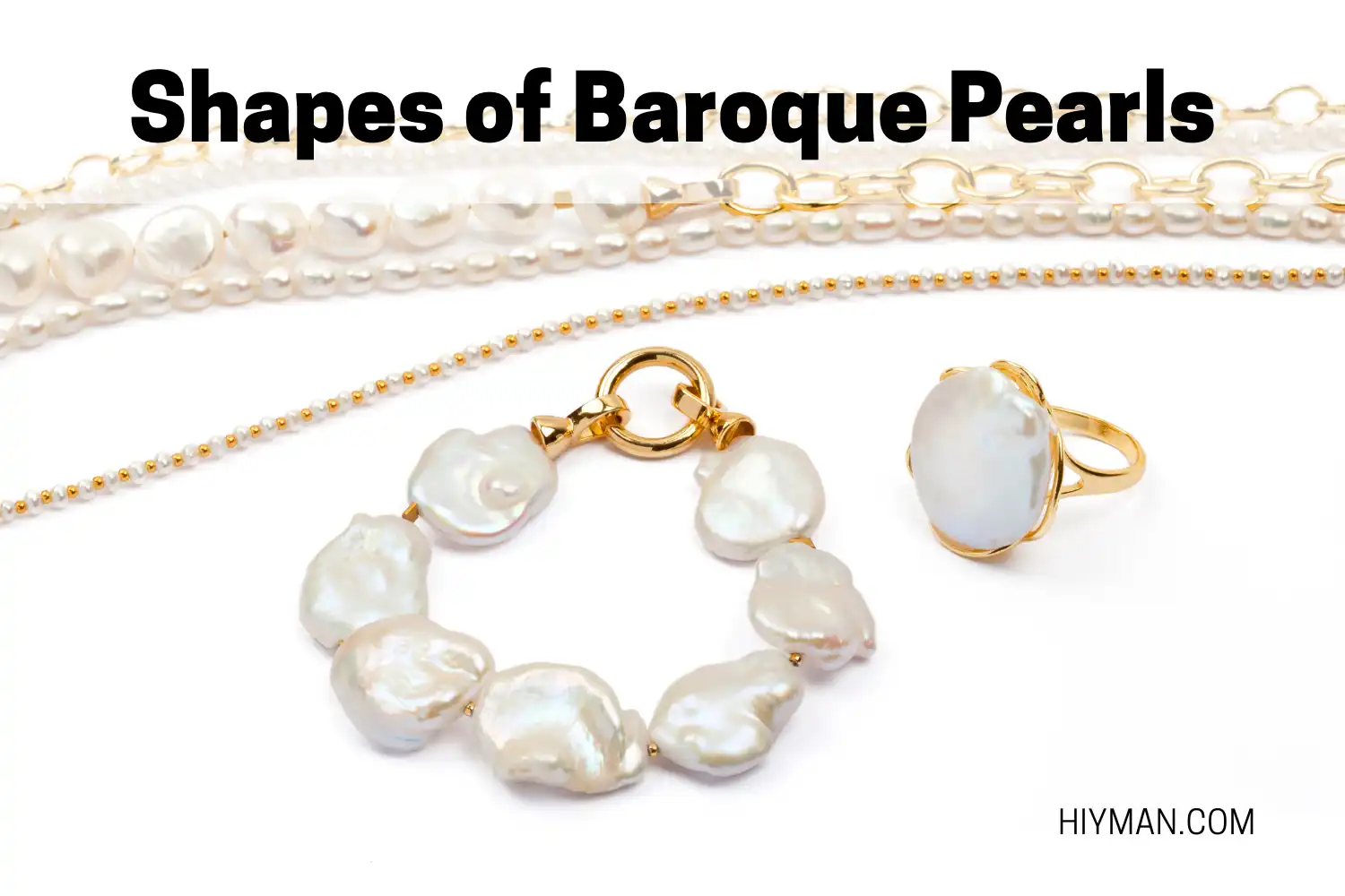 Shapes of Baroque pearls