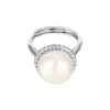 Silver Pearl Ring for Men 925 Silver with Freshwater Pearl