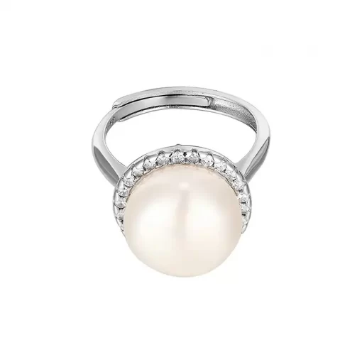 Silver Pearl Ring for Men 925 Silver with Freshwater Pearl