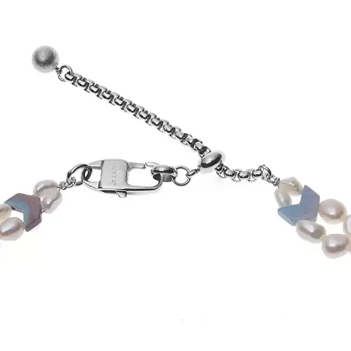 Double Baroque Pearl and Rainbow Stone Necklace