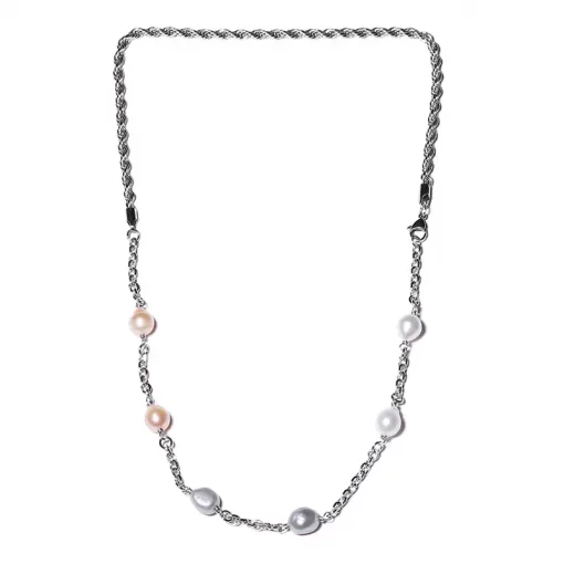 Drop Pearl Baroque Pearl Titanium Steel Necklace