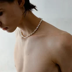 Irregular Freshwater Pearl Necklace for Men