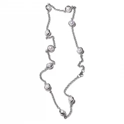 Natural Cultured Pearl Station Necklace