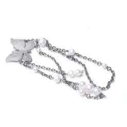 Pearl Chain for Men with Butterfly