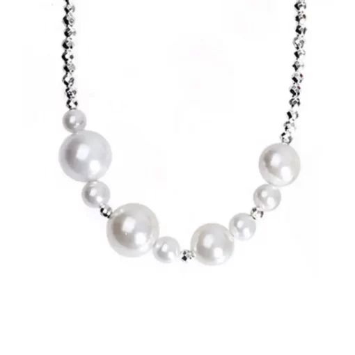 Shell Pearl Choker with Steel Beads for Men
